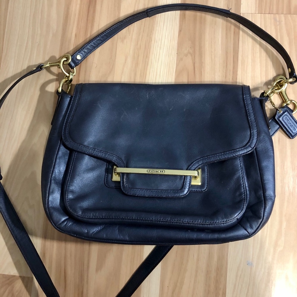 Sold Coach blue crossbody purse